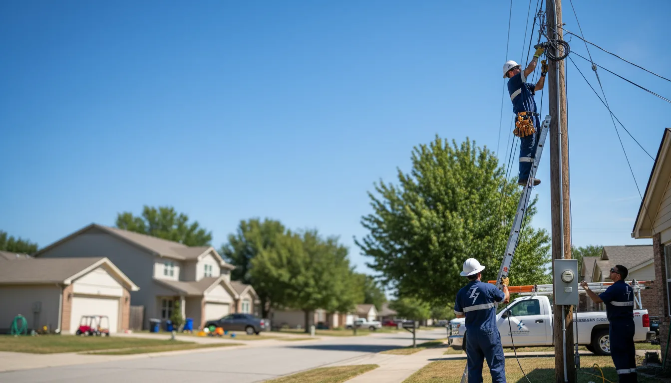 Residential electrician providing installation services in Concho, OK